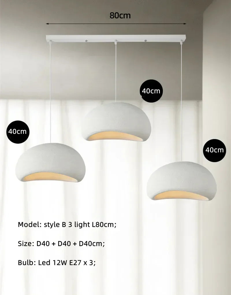 Lampes suspendues LED lampe suspendue en résine blanche pour salon salle à manger décor de Restaurant lustre Art Suspension Luminaire