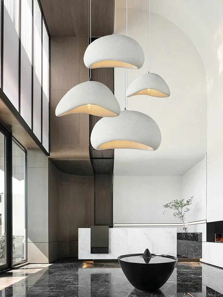 Lampes suspendues LED lampe suspendue en résine blanche pour salon salle à manger décor de Restaurant lustre Art Suspension Luminaire
