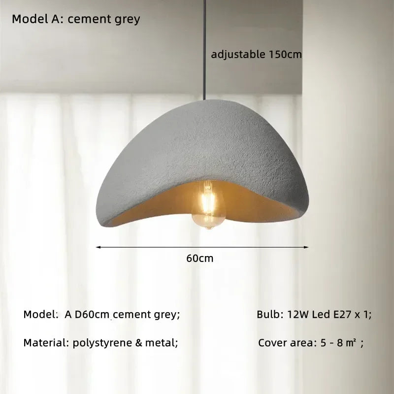 Lampes suspendues LED lampe suspendue en résine blanche pour salon salle à manger décor de Restaurant lustre Art Suspension Luminaire