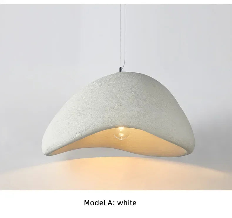 Lampes suspendues LED lampe suspendue en résine blanche pour salon salle à manger décor de Restaurant lustre Art Suspension Luminaire