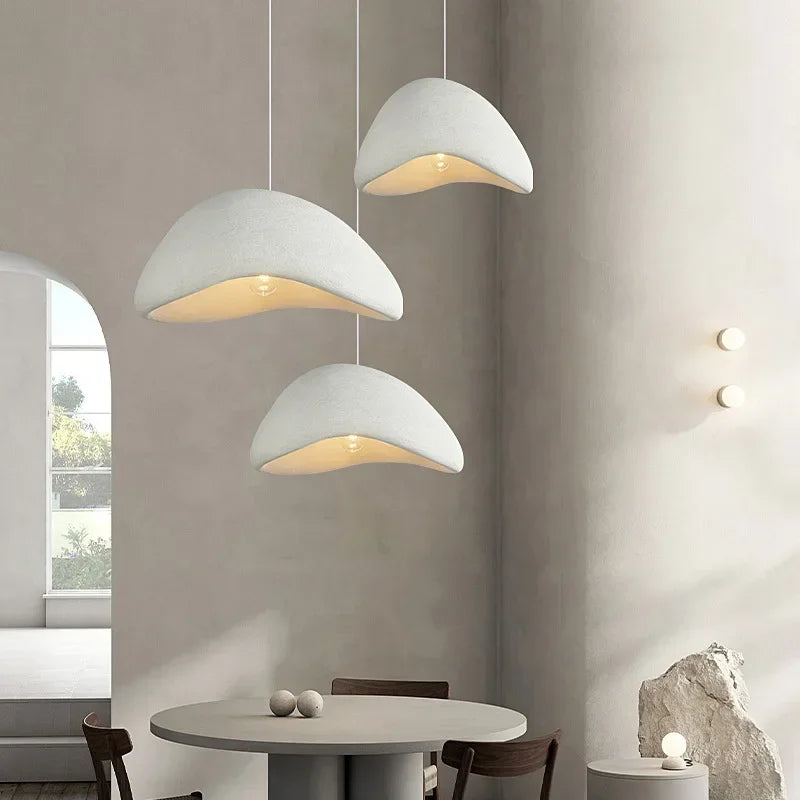 Lampes suspendues LED lampe suspendue en résine blanche pour salon salle à manger décor de Restaurant lustre Art Suspension Luminaire