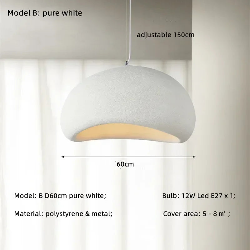 Lampes suspendues LED lampe suspendue en résine blanche pour salon salle à manger décor de Restaurant lustre Art Suspension Luminaire