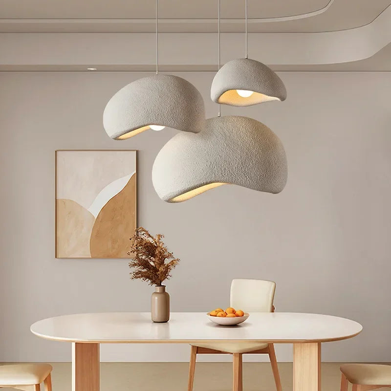 Lampes suspendues LED lampe suspendue en résine blanche pour salon salle à manger décor de Restaurant lustre Art Suspension Luminaire