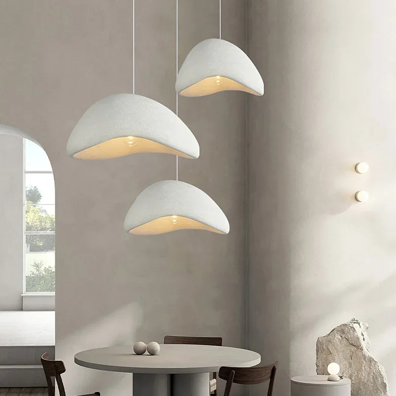 Lampes suspendues LED lampe suspendue en résine blanche pour salon salle à manger décor de Restaurant lustre Art Suspension Luminaire
