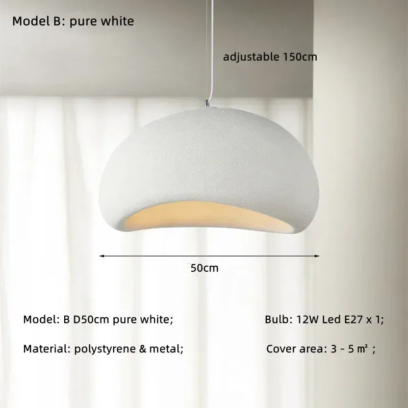 Lampes suspendues LED lampe suspendue en résine blanche pour salon salle à manger décor de Restaurant lustre Art Suspension Luminaire