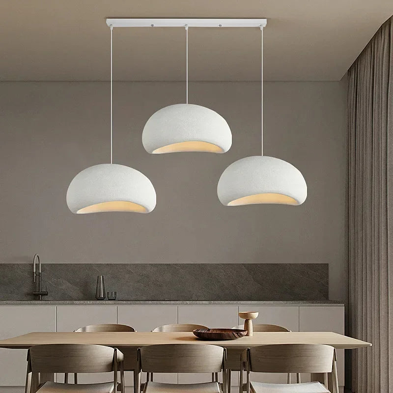 Lampes suspendues LED lampe suspendue en résine blanche pour salon salle à manger décor de Restaurant lustre Art Suspension Luminaire