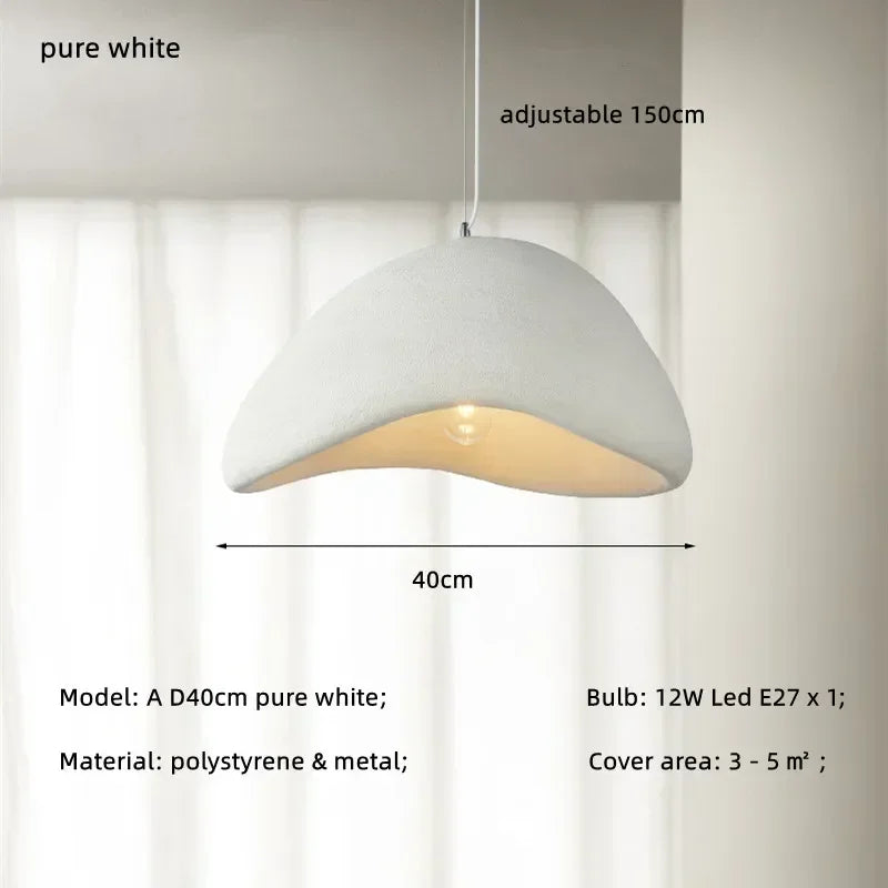 Lampes suspendues LED lampe suspendue en résine blanche pour salon salle à manger décor de Restaurant lustre Art Suspension Luminaire