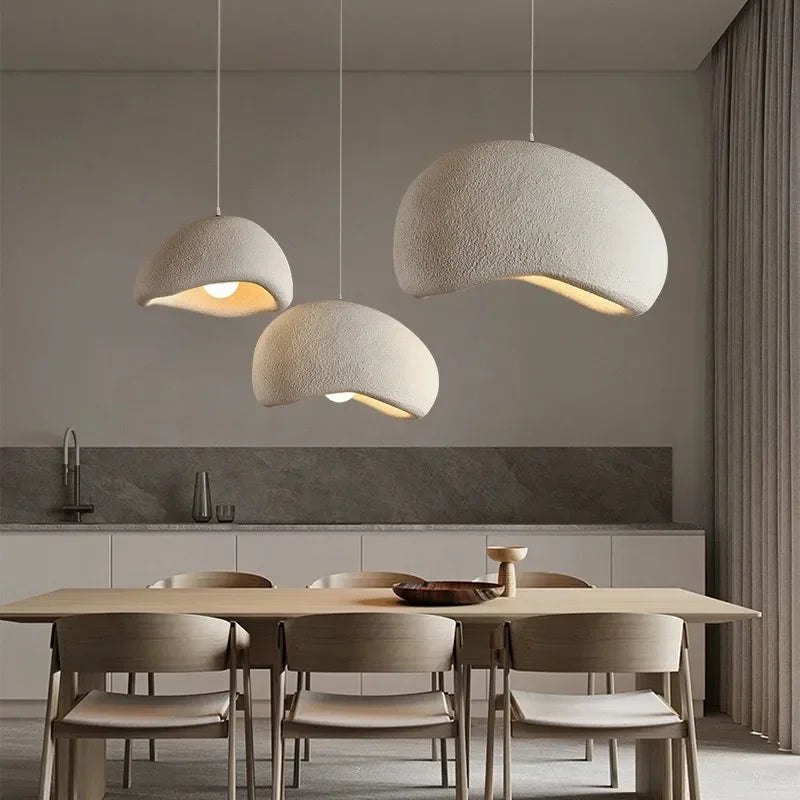 Lampes suspendues LED lampe suspendue en résine blanche pour salon salle à manger décor de Restaurant lustre Art Suspension Luminaire