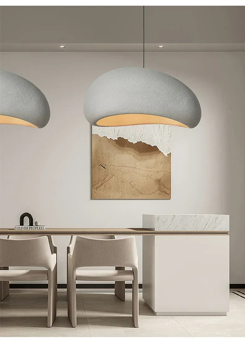 Lampes suspendues LED lampe suspendue en résine blanche pour salon salle à manger décor de Restaurant lustre Art Suspension Luminaire