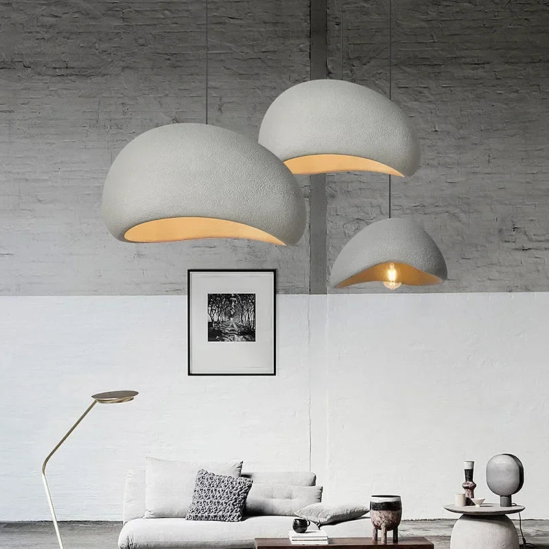 Lampes suspendues LED lampe suspendue en résine blanche pour salon salle à manger décor de Restaurant lustre Art Suspension Luminaire