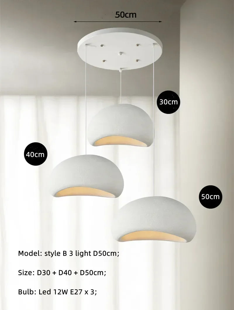 Lampes suspendues LED lampe suspendue en résine blanche pour salon salle à manger décor de Restaurant lustre Art Suspension Luminaire