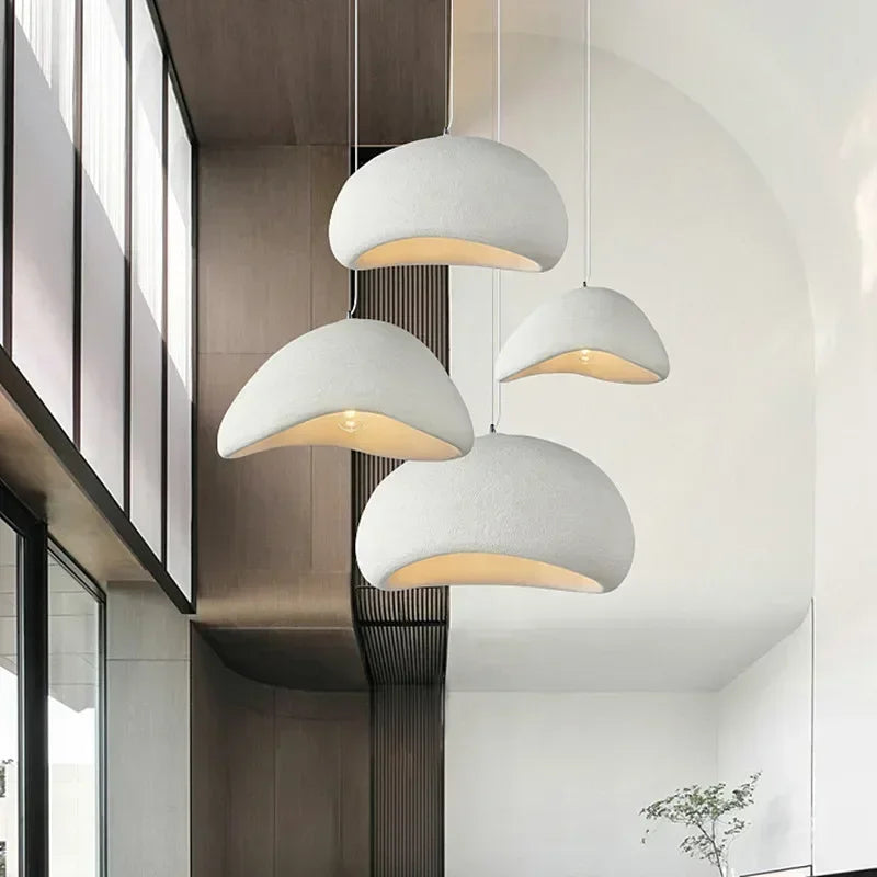 Lampes suspendues LED lampe suspendue en résine blanche pour salon salle à manger décor de Restaurant lustre Art Suspension Luminaire