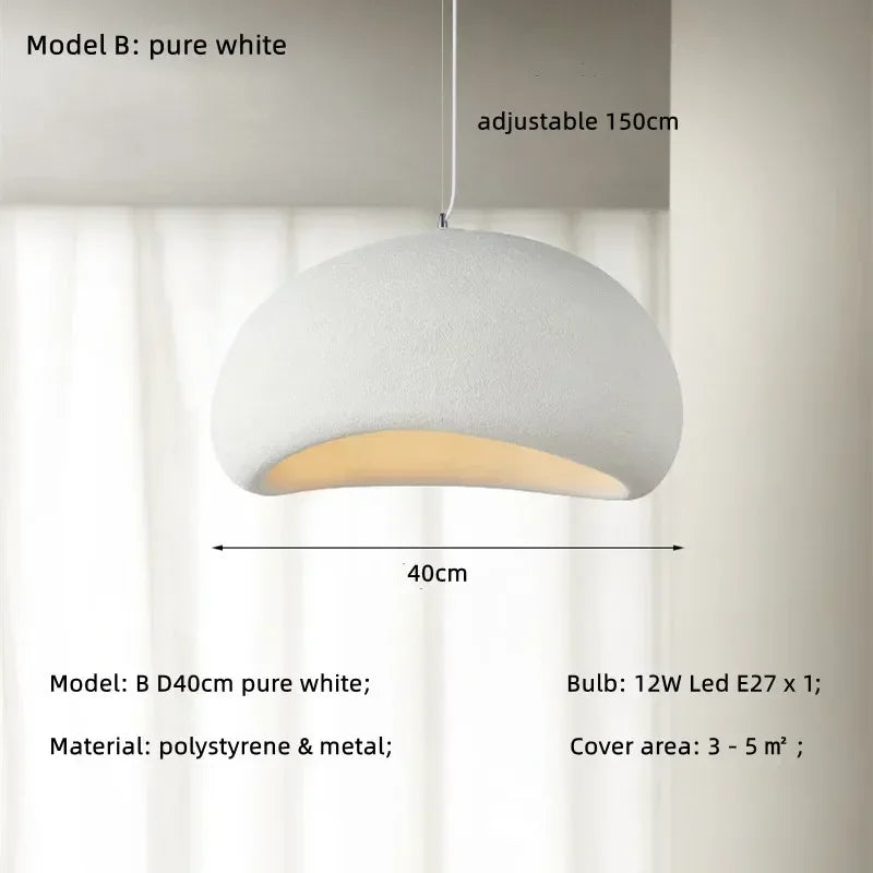 Lampes suspendues LED lampe suspendue en résine blanche pour salon salle à manger décor de Restaurant lustre Art Suspension Luminaire