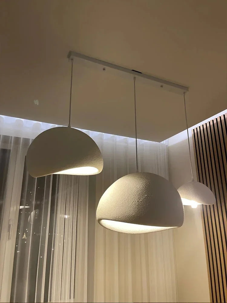 Lampes suspendues LED lampe suspendue en résine blanche pour salon salle à manger décor de Restaurant lustre Art Suspension Luminaire